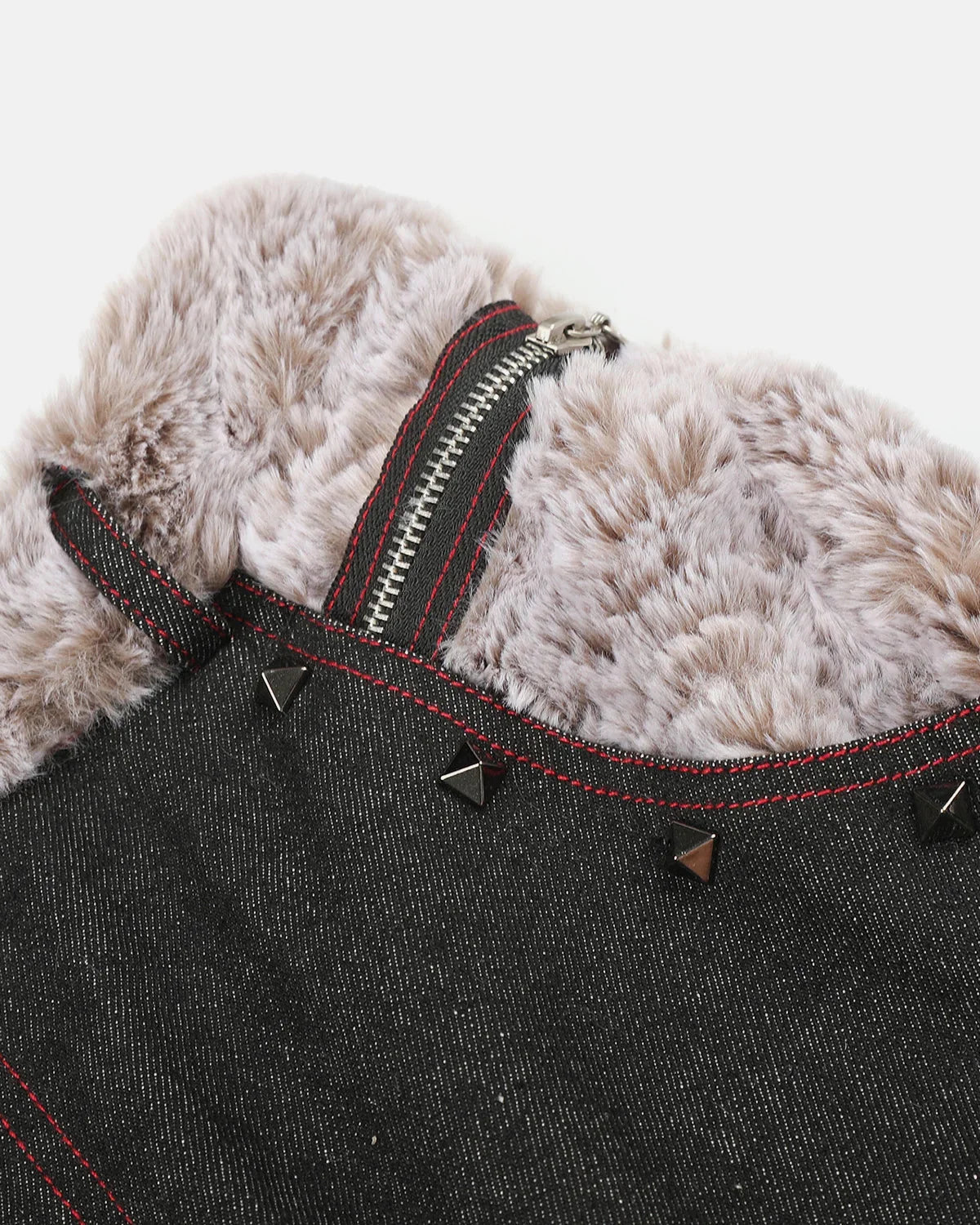 Full-length view of casual baggy jeans with a textured waistband