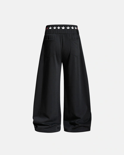 Full-length view of casual music graphic joggers