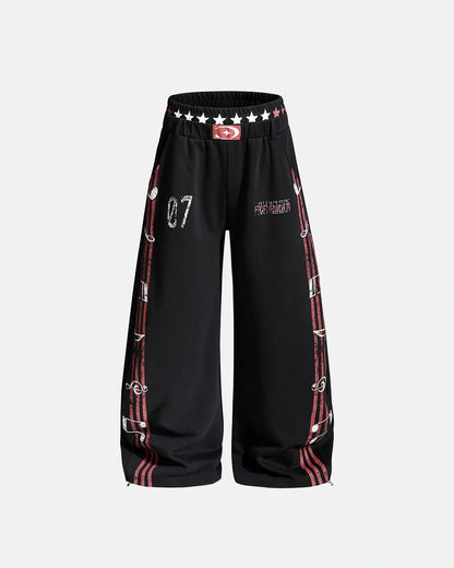 Waistband and drawstring detail on the joggers