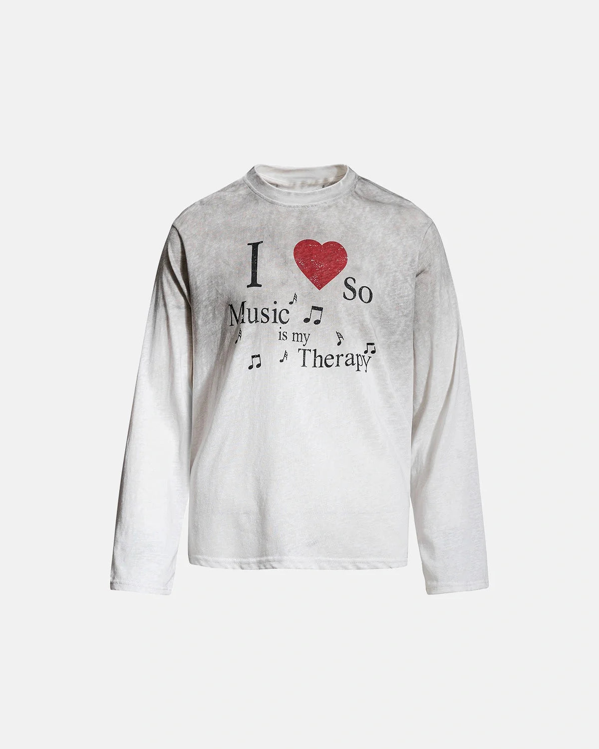 Washed Cotton Music Graphic Long Sleeve T-Shirt