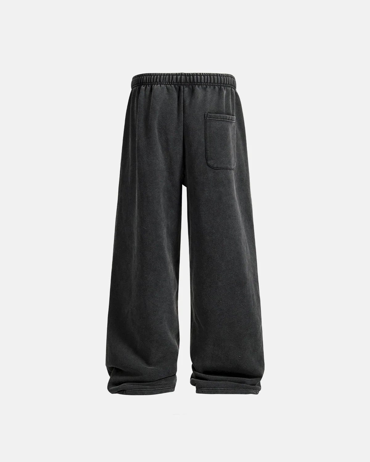 Front view of relaxed-fit washed wide-leg sweatpants