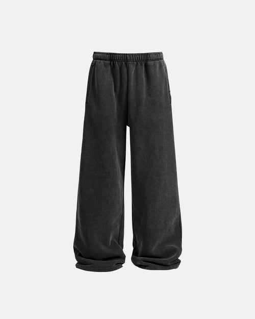Washed wide-leg sweatpants styled for everyday streetwear