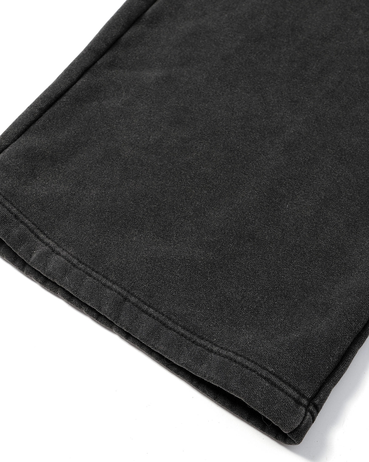 Back view of washed sweatpants with a relaxed fit