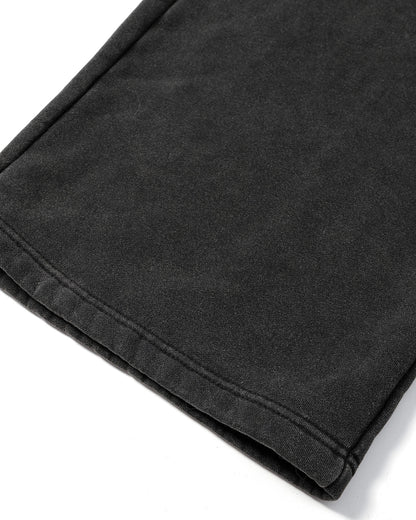 Back view of washed sweatpants with a relaxed fit